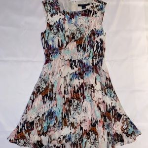NWT French Connection Patterned Multicolored Sleeveless Dress